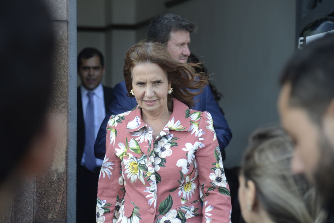 Rio de Janeiro - A presidente da Comissão de Segurança Pública da Alerj, deputada Martha Rocha, fala após reunião com o interventor federal, general Braga Netto (Tomaz Silva/Agência Brasil)