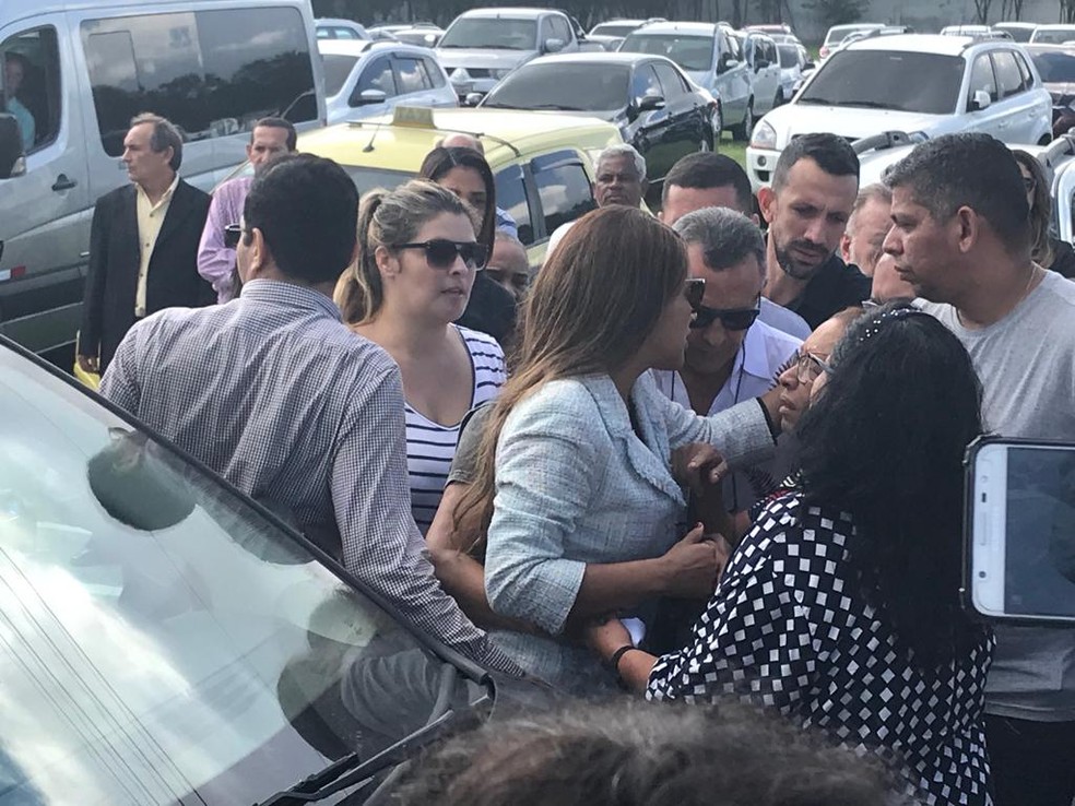 Flordelis chega ao enterro do marido, Pastor Anderson do Carmo â?? Foto: Alba Valéria Mendonça/G1