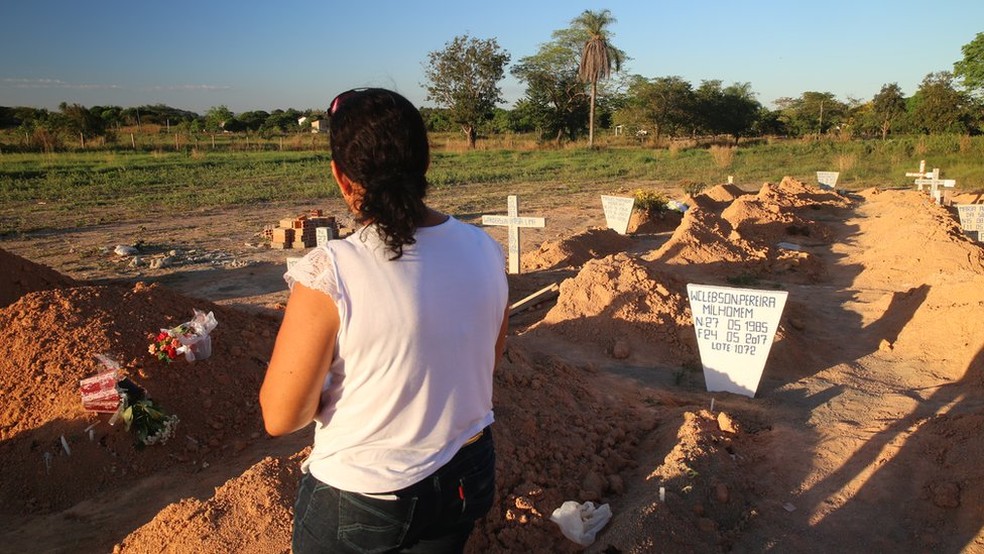 CemitÃ©rio de vÃ­timas da chacina de Pau D'Arco, no ParÃ¡ (Foto: Mario Campagnani/JustiÃ§a Global/DivulgaÃ§Ã£o)