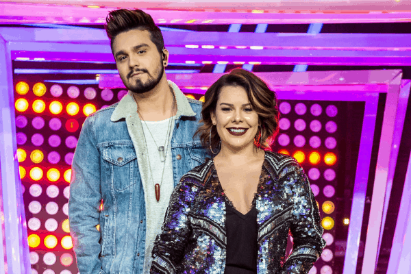 Luan Santana e Fernanda Souza comandam o "SÃ³TocaTop", na Globo (Imagem: DivulgaÃ§Ã£o / Globo)