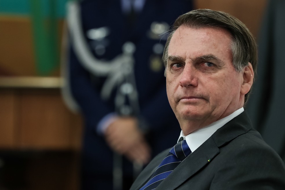 O presidente Jair Bolsonaro durante reunião com executivos de empresas no Palácio do Planalto nesta quinta-feira (22) â?? Foto: Marcos Corrêa/PR