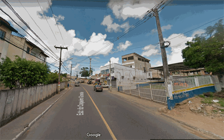 A colisÃ£o ocorreu durante a madrugada, na Estrada do Coqueiro Grande - Foto: ReproduÃ§Ã£o | Google Maps