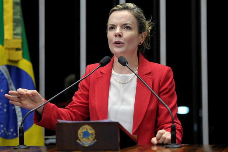 Presidente do PT, Gleisi Hoffmann assina nota sobre a aliança / Foto: Jefferson Rudy | Agência Senado - Foto: Jefferson Rudy | Agência Senado