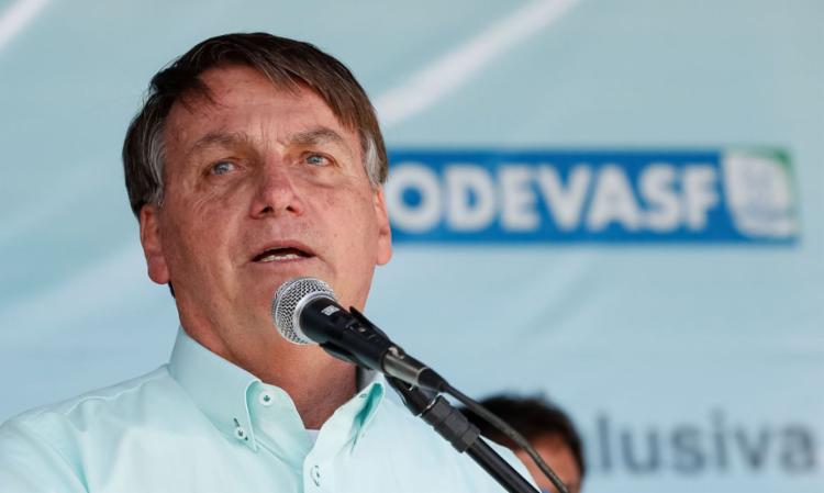 O presidente Jair Bolsonaro veio a Bahia em seu primeiro evento público após ficar 17 dias isolado - Foto: Agência Brasil