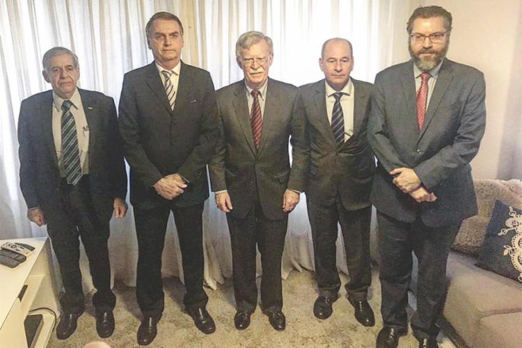 O presidente eleito e Bolton se encontraram no Rio de Janeiro - Foto: Reprodução | Twitter