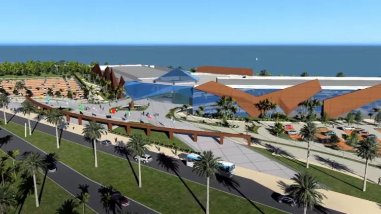 ProjeÃ§Ã£o mostra como serÃ¡ o novo Centro de ConvenÃ§Ãµes, que vai ocupar a Ã¡rea do antigo Aeroclube - Foto: ReproduÃ§Ã£o | Youtube