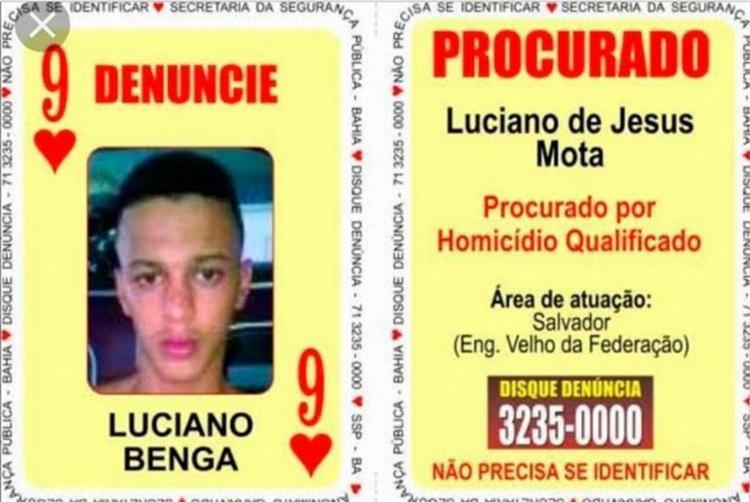 Luciano Ã© apontado como autor de diversos homicÃ­dios contra rivais do trÃ¡fico e usuÃ¡rios de drogas - Foto: DivulgaÃ§Ã£o l SSP-BA