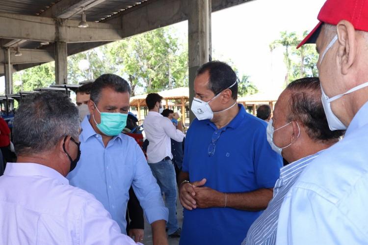 Governador se reuniu com Nelson Leal e Adolfo Menezes / Foto: Reprodução | Twitter - Foto: Reprodução | Twitter
