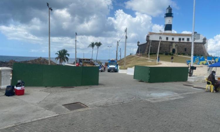 Equipes da Guarda Civil Municipal (GCM) também atuam no acesso ao Porto da Barra fazendo o controle das normas de prevenção à pandemia | Foto: Divulgação - Foto: Divulgação