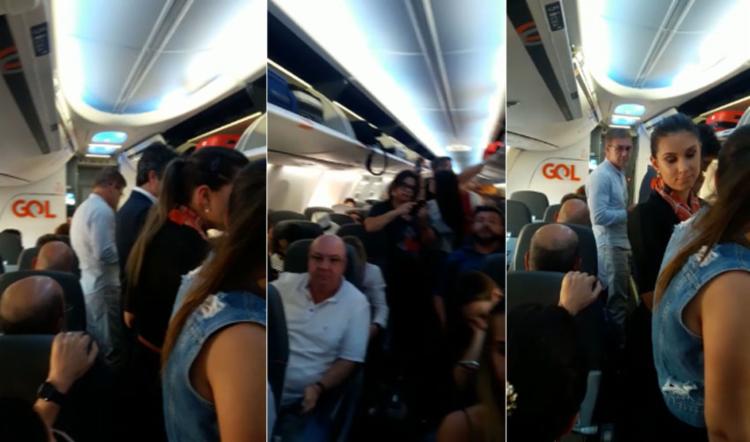 A escada para desembarque foi erguida apenas às 16h20, duas horas depois da chegada da aeronave ao pátio | Foto: Reprodução - Foto: Reprodução