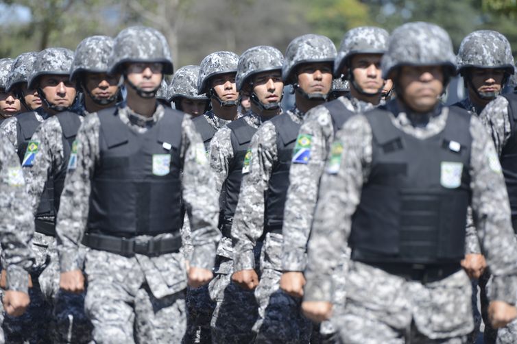 A Secretaria Nacional de SeguranÃ§a realiza a formatura de 600 integrantes da ForÃ§a Nacional. A solenidade marca a apresentaÃ§Ã£o de parte do efetivo que irÃ¡ atuar na Copa do Mundo (FÃ¡bio Rodrigues Pozzebom/AgÃªncia Brasil)