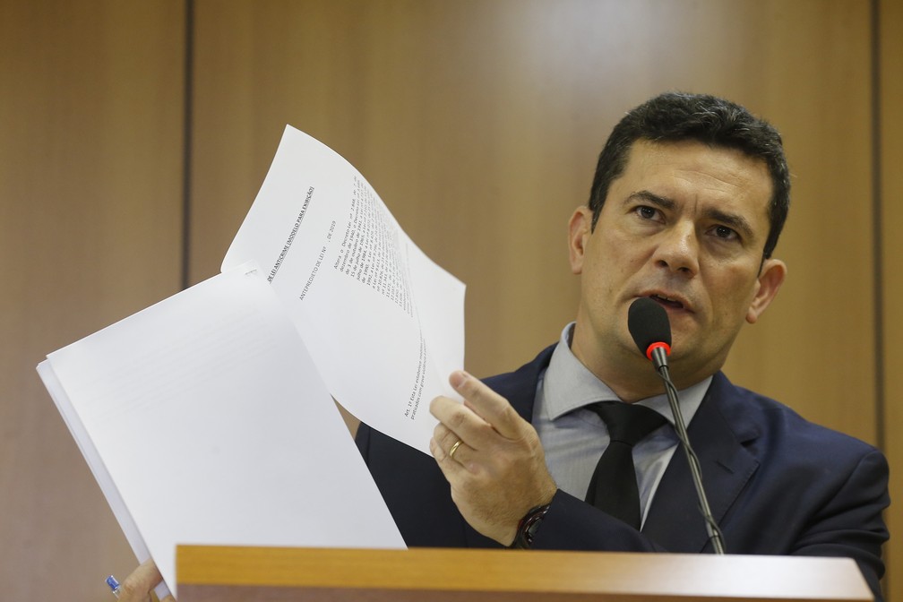 O ministro da Justiça e Segurança Pública, Sérgio Moro, apresenta projeto de lei anticrime â?? Foto: Dida Sampaio/Estadão Conteúdo