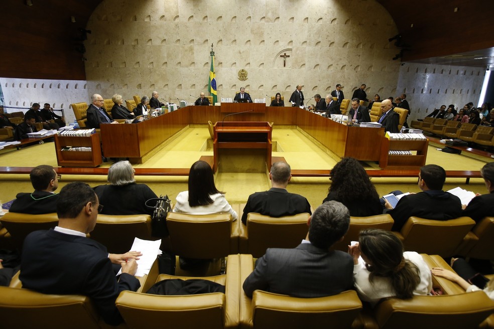 O presidente do Supremo Tribunal Federal (STF), Dias Toffoli, comanda sessão no plenário da Corte, em BrasÃlia, nesta quarta-feira, 13 â?? Foto: DIDA SAMPAIO/ESTADÃ?O CONTEÃ?DO