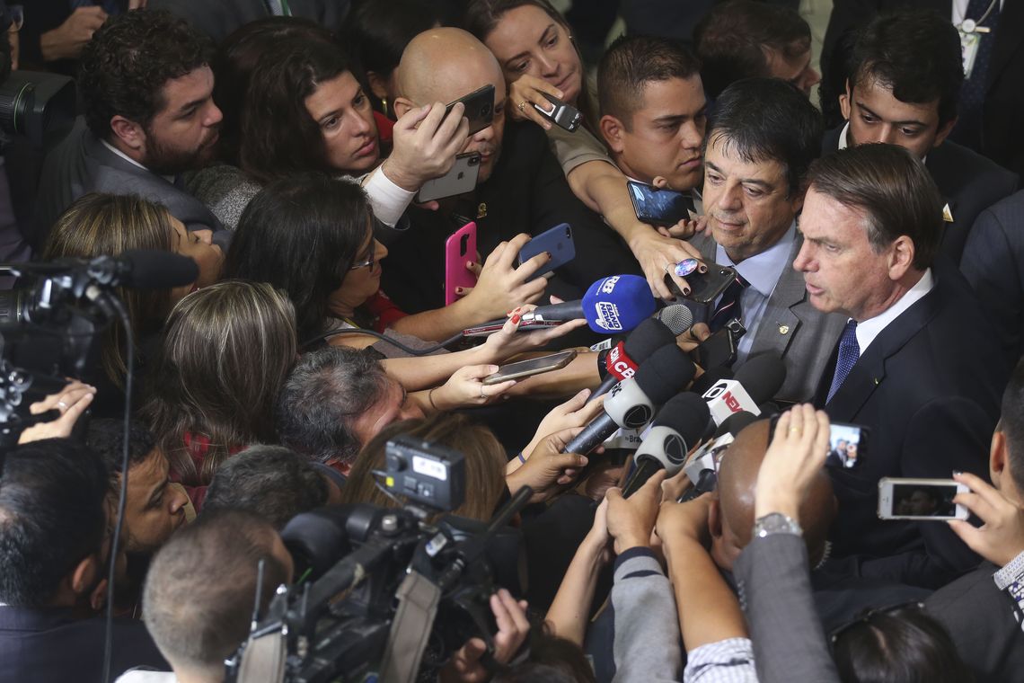 O presidente Jair Bolsonaro preside Solenidade de Lançamento de Linha de Crédito do BNDES para Organizações Filantrópicas.