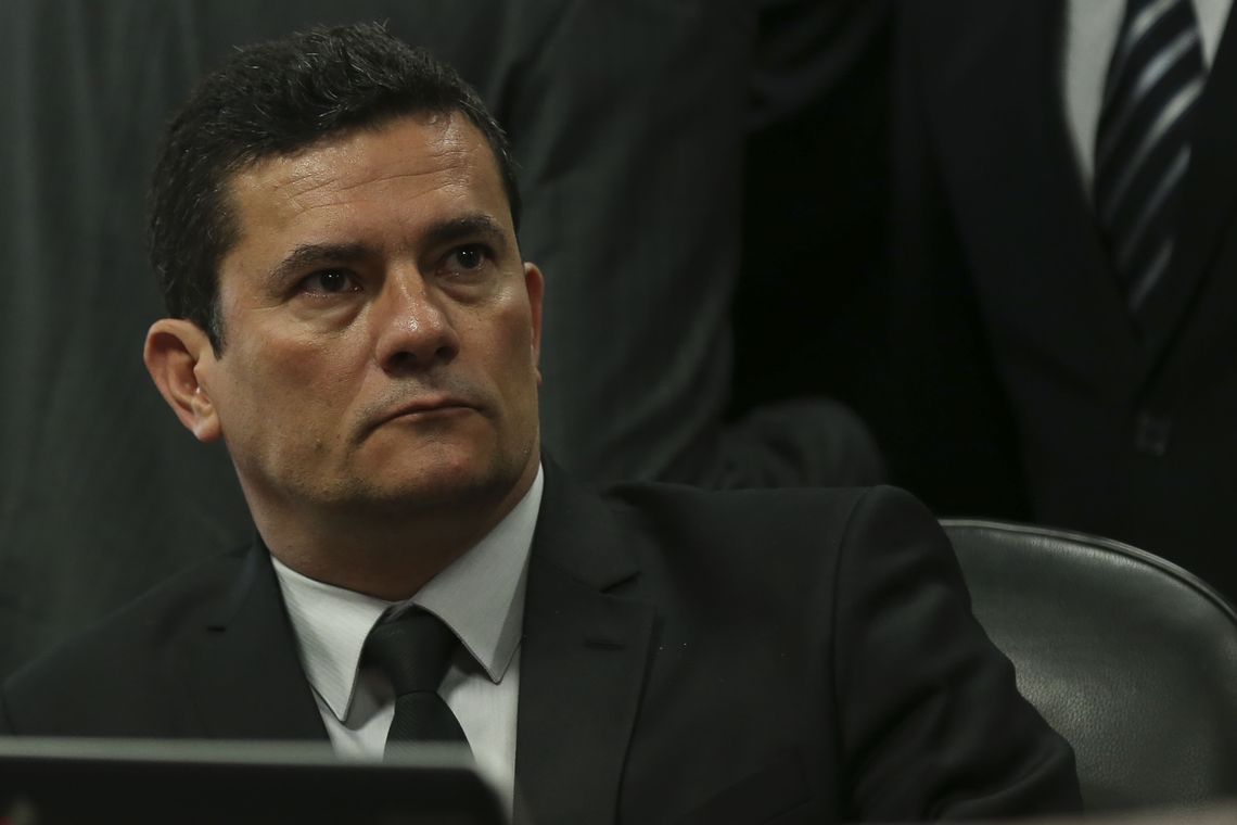 O ministro da Justiça e Segurança Pública, Sérgio Moro, participa de reunião na Comissão de Constituição e Justiça do Senado Federal, para falar sobre o pacote anticrime e da atuação do Ministério da Justiça e Segurança Pública.
