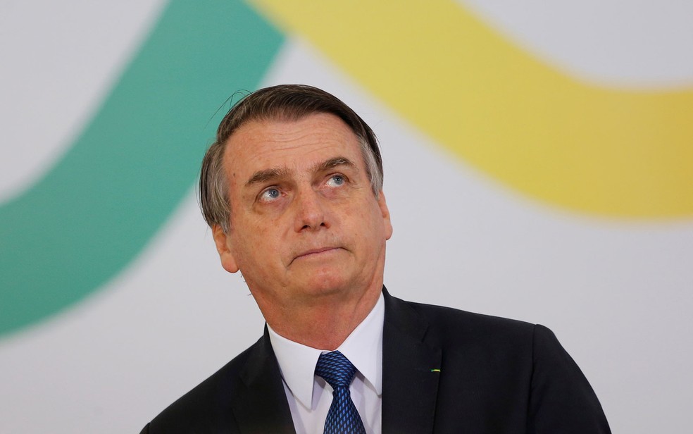 O presidente Jair Bolsonaro durante cerimônia no Palácio do Planalto â?? Foto: Adriano Machado/Reuters