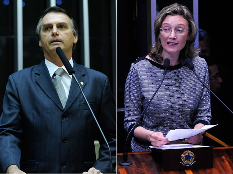 Episódio que gerou a condenação ocorreu em 2014, quando Jair Bolsonaro afirmou em uma entrevista que Maria do Rosário não merecia ser estuprada porque era 'muito feia' â?? Foto: Gabriela Korossy e Luis Macedo / Câmara dos Deputados