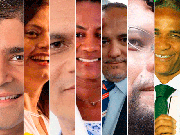 Candidatos a prefeito de Salvador (Foto: Arte/G1)