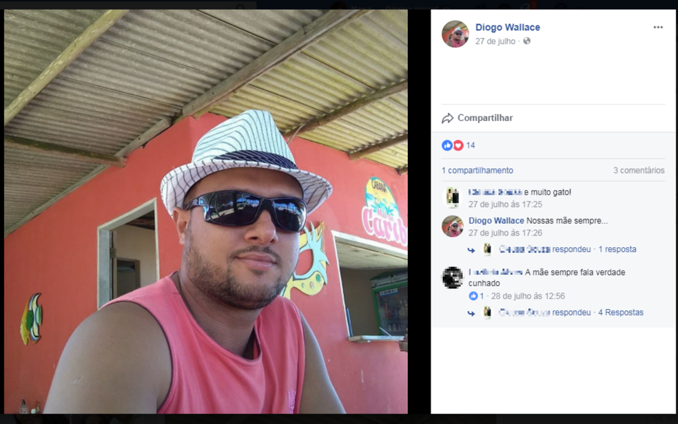 Homem foi morto a tiros dentro do carro, na porta da casa da namorada, em Mucuri (Foto: Reprodução/ Redes Sociais)