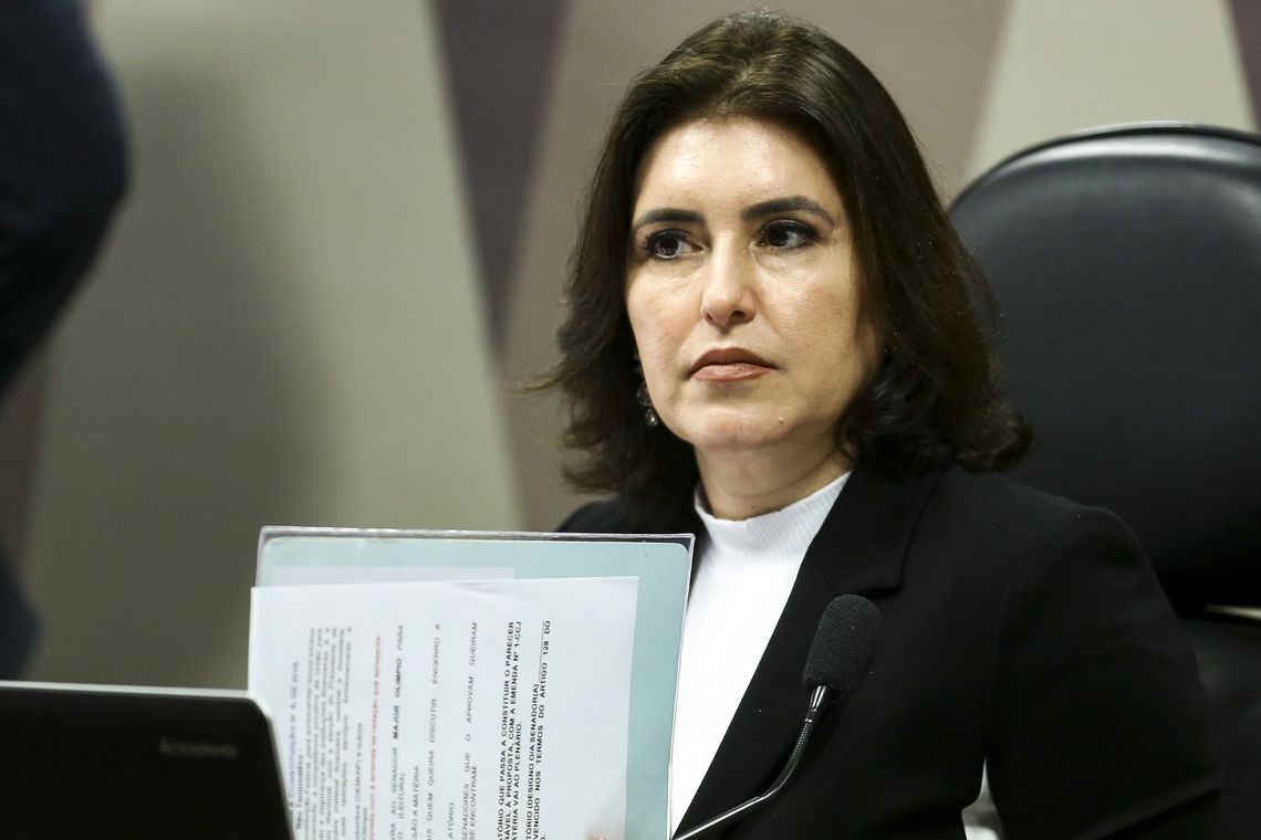 A presidente da comissão de constituição e justiça do Senado, Simone Tebet.