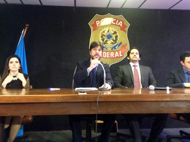 Polícia Federal fez coletiva na manhã desta sexta-feira em Salvador (Foto: Henrique Mendes/G1)