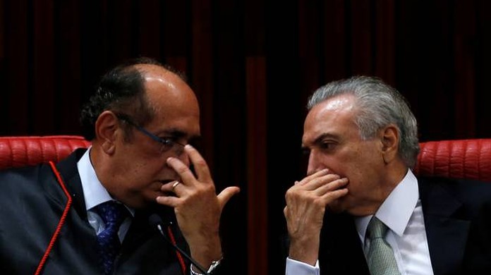 Resultado de imagem para A uma semana do julgamento da restrição do foro no STF, Temer se reúne com Gilmar Mendes