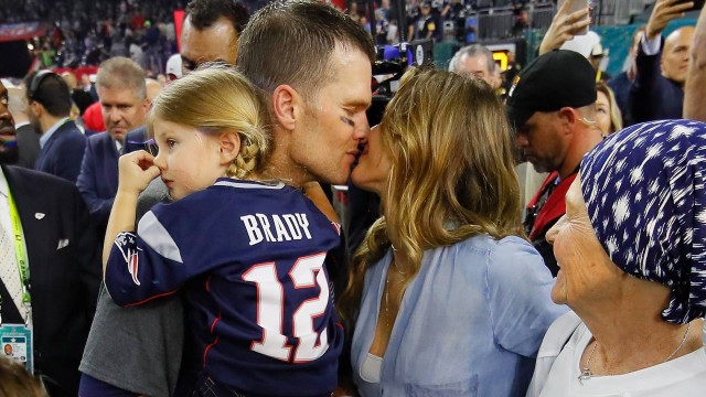 A brasileira Gisele Bündchen e o atleta Tom Brady