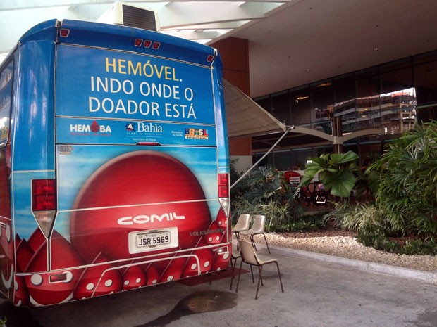 Resultado de imagem para As unidades mÃ³veis (HemÃ³veis) da FundaÃ§Ã£o de Hematologia e Hemoterapia da Bahia (Hemoba)