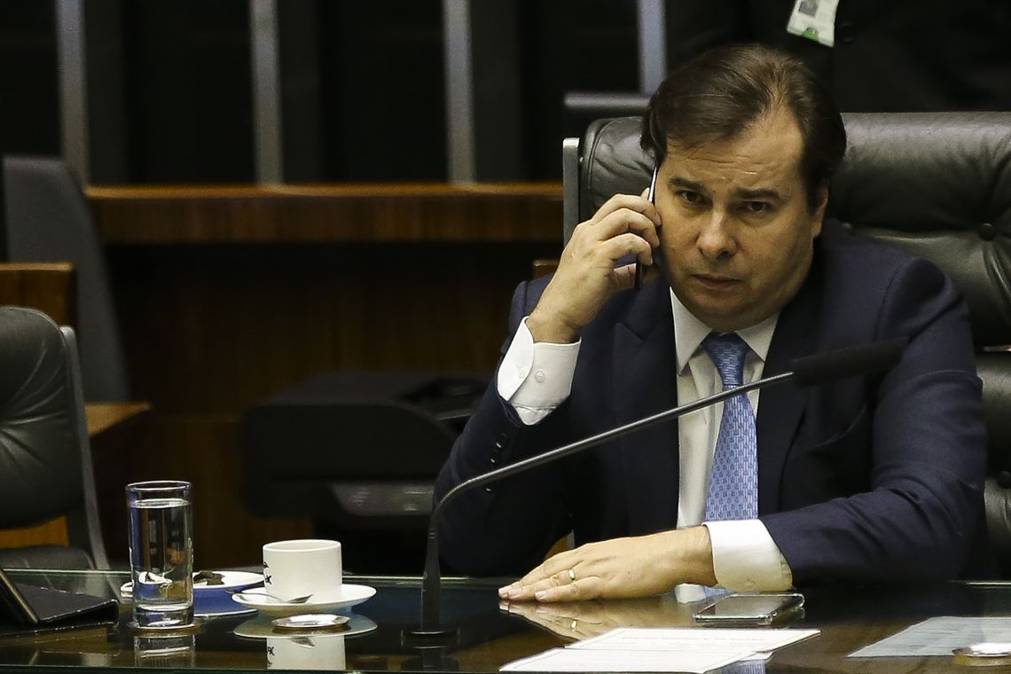 O presidente da Câmara dos Deputados, Rodrigo Maia,durante sessão que vai discutir e votar os oito destaques com sugestões de mudanças ao texto-base da proposta de emenda à Constituição da reforma da Previdência.