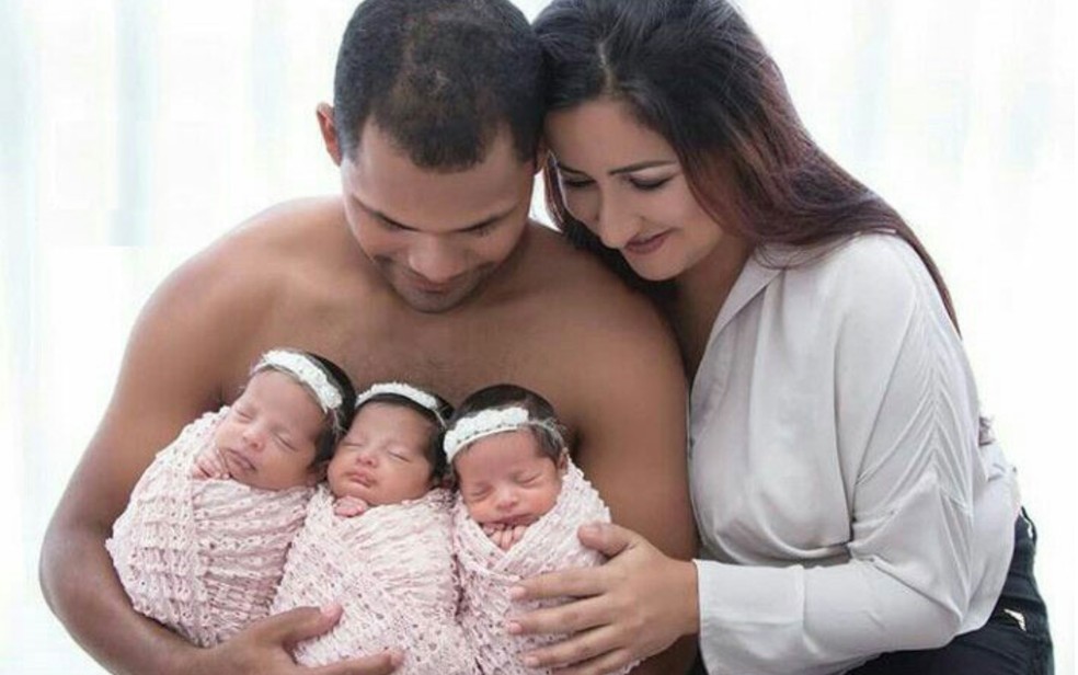 Leizimar Silva Triers, 35 anos, é casada com Mailton, com quem tem as trigêmeas, e mesmo passando por dificuldades não pensou em ficar com o dinheiro â?? Foto: Arquivo Pessoal/Rachel Veloso