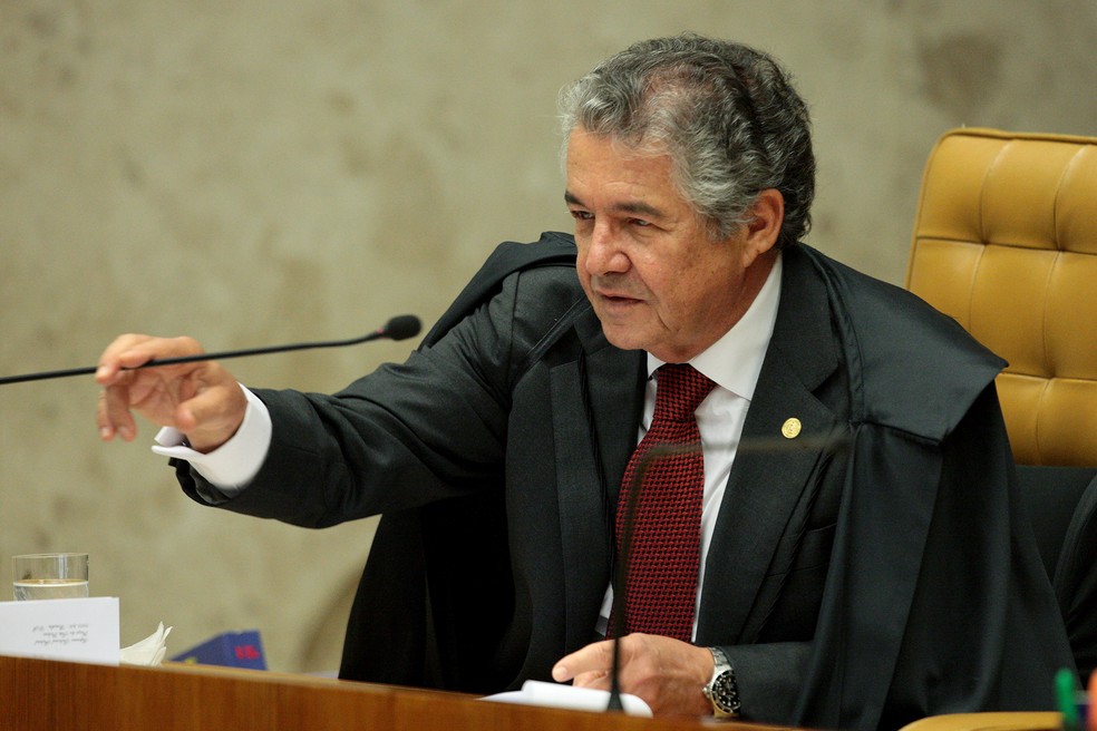 O ministro Marco Aurélio Mello em julgamento no plenário do STF â?? Foto: Carlos Moura/STF
