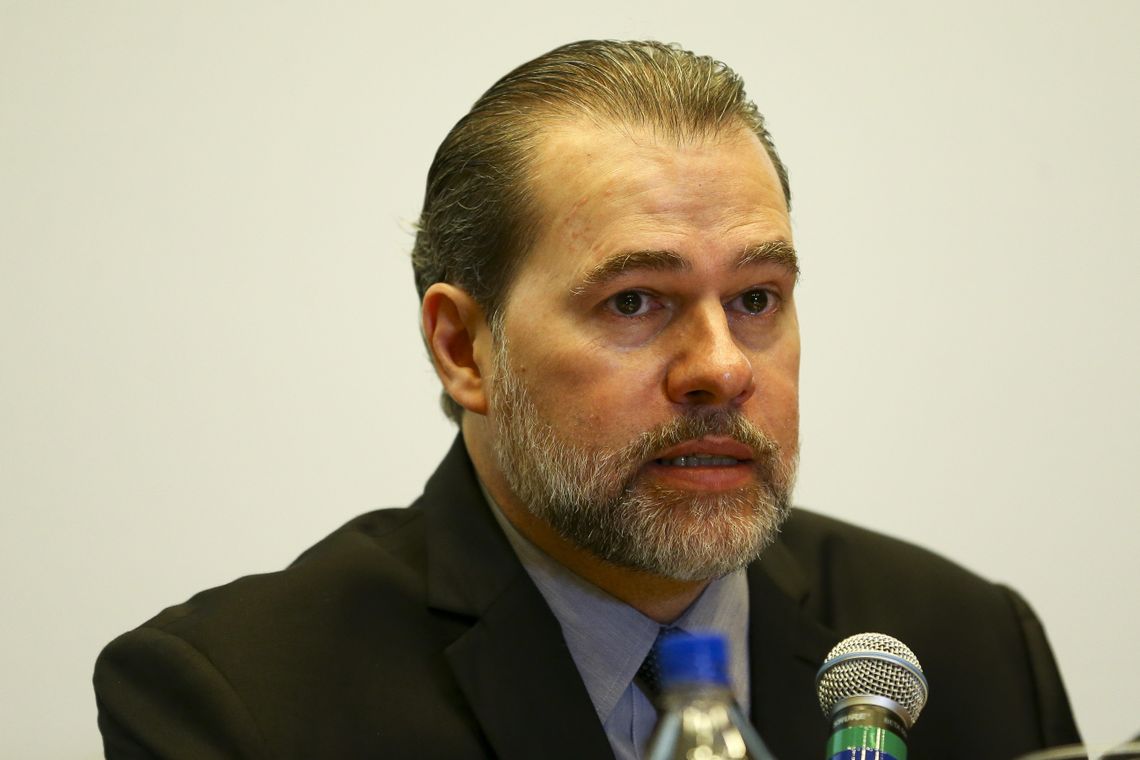 O presidente do STF, Dias Toffoli, durante abertura do Simpósio Nacional da Frente Associativa da Magistratura e do Ministério Público sobre Direito e Democracia.