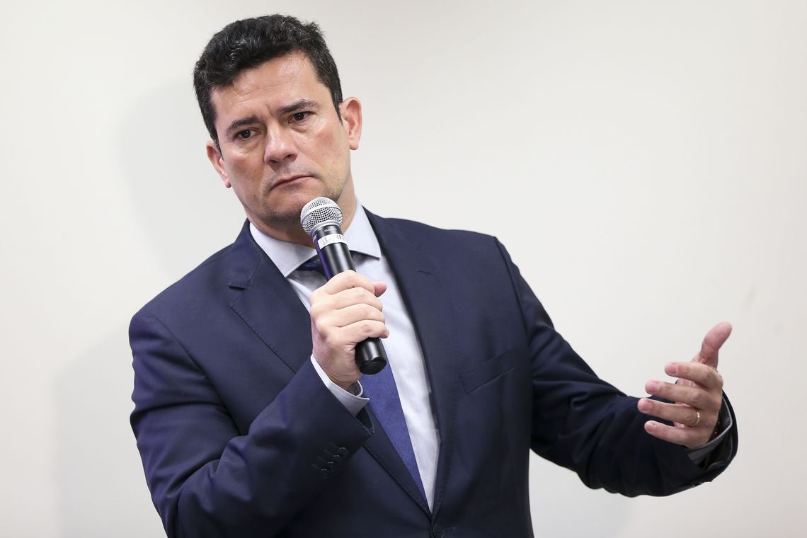 O ministro da Justiça e Segurança Pública, Sergio Moro, durante reunião para discutir sugestões ao Projeto de Lei Anticrime, na Escola Nacional de Formação e Aperfeiçoamento de Magistrados, Enfam.