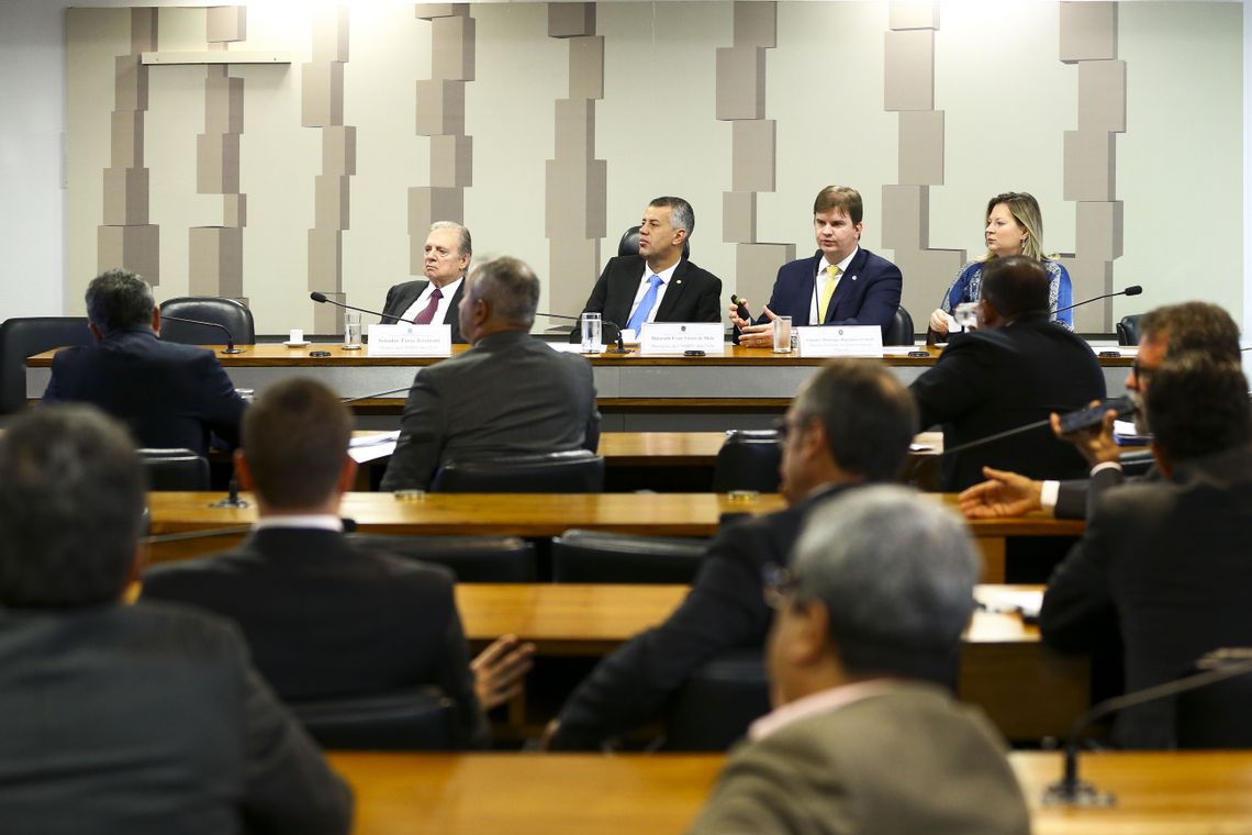 O ministro do Desenvolvimento Regional, Gustavo Canuto, partipa de audiência pública na comissão mista responsável por analisar a Medida Provisória 868/2018, que atualiza o marco legal do saneamento básico.