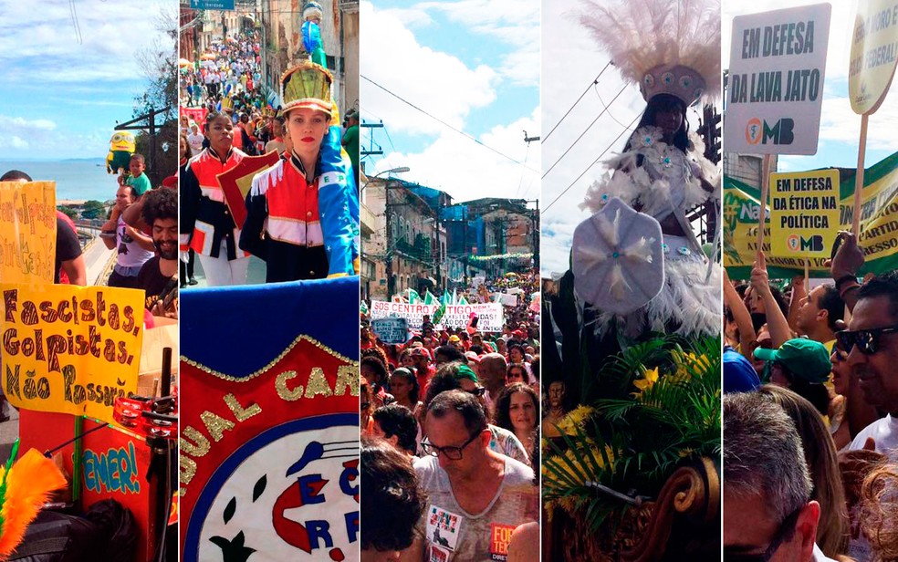 Dia da Independência do Brasil na Bahia é celebrado em Salvador (Foto: Montagem/G1)