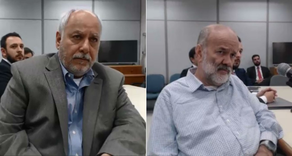 Renato Duque e João Vaccari Neto ficaram em silêncio nesta segunda-feira (17) (Foto: Reprodução)
