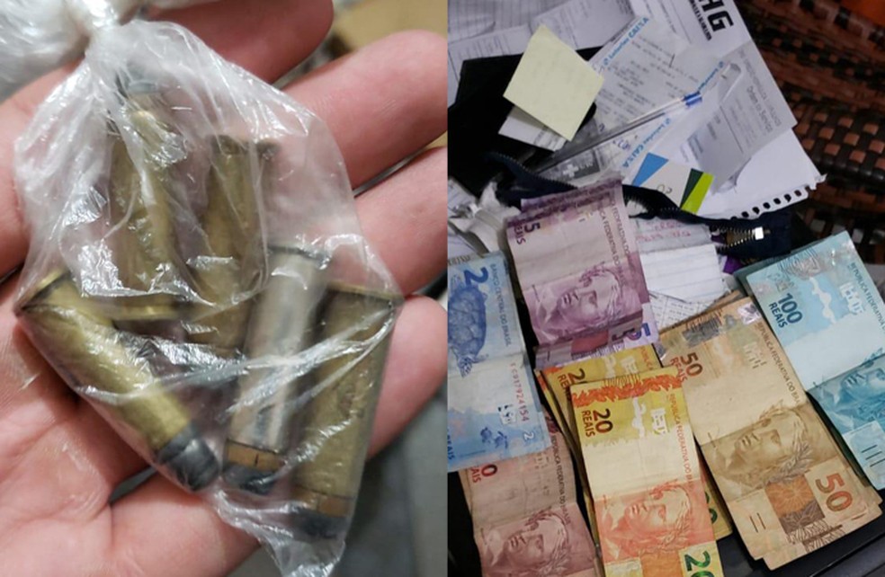 Munição e dinheiro apreendidos na Operação Welfare, em Presidente Prudente â?? Foto: Divulgação