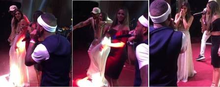 Naldo se irrita com Nego do Borel em festa de Carol Sampaio