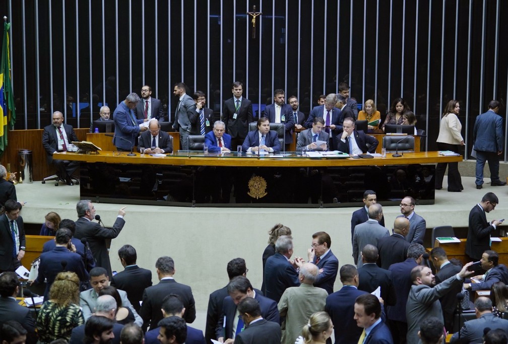 Deputados reunidos no plenário da Câmara durante a votação da reforma da Previdência em segundo turno â?? Foto: Pablo Valadares/Câmara dos Deputados