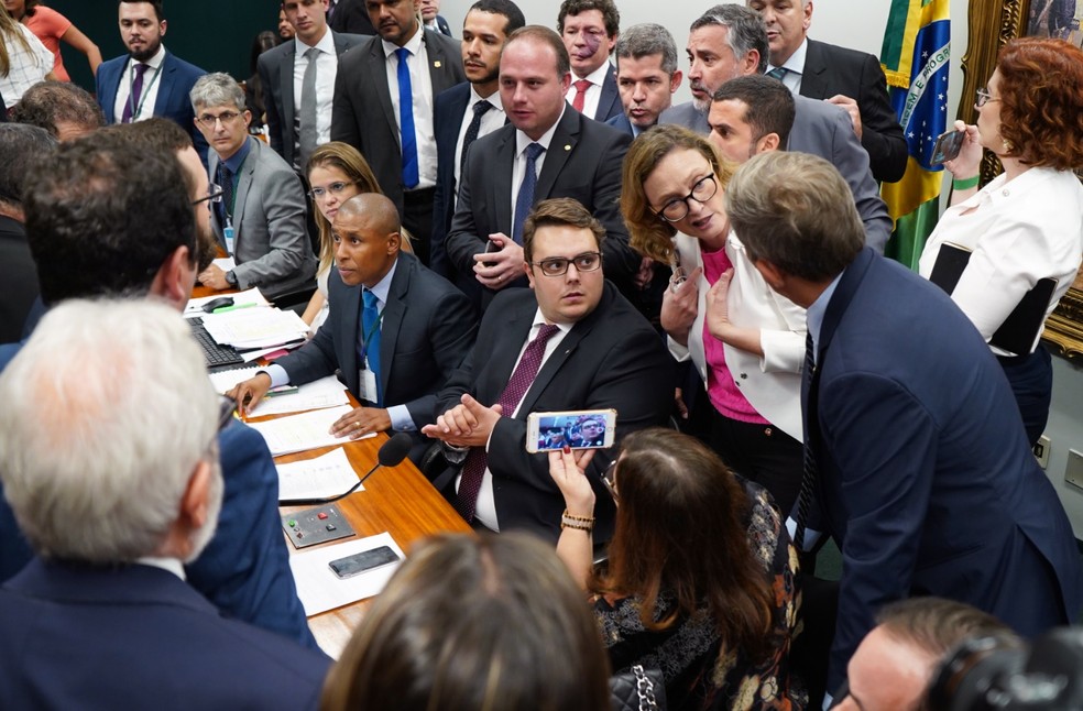 Deputados da CCJ da Câmara discutem em sessão sobre reforma da Previdência â?? Foto: Pablo Valadares/Câmara dos Deputados