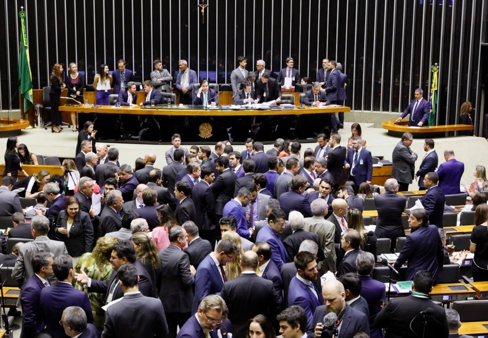 Deputados reunidos no plenário da Câmara durante a sessão desta quarta-feira (4) â?? Foto: Luis Macedo/Câmara dos Deputados