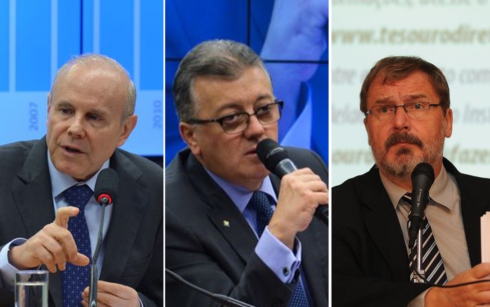 Da esquerda para a direita: Guido Mantega, Aldemir Bendine e Arno Augustin â?? Foto: Fabio Rodrigues Pozzebom, Valter Campanato e Elza Fiúza/Agência Brasil
