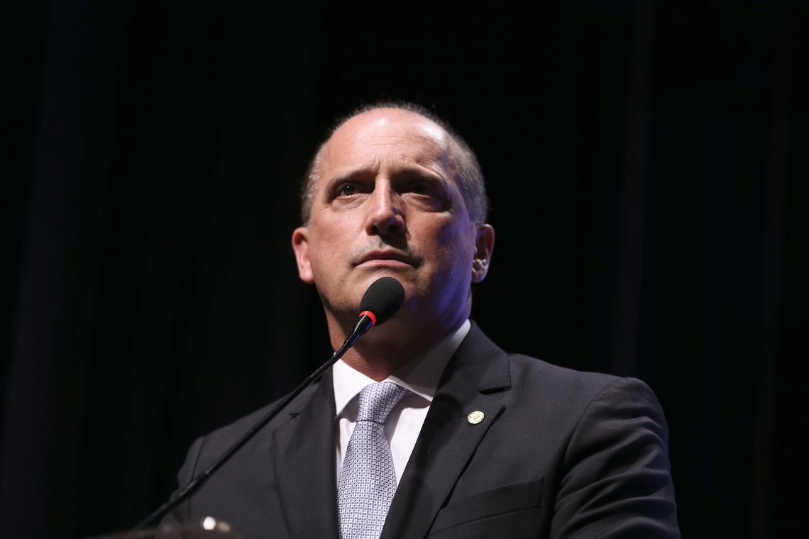 O ministro da Casa Civil, Onyx Lorenzoni, durante palestra de encerramento do Seminário Brasil de Ideias - Abertura do Ano de 2019