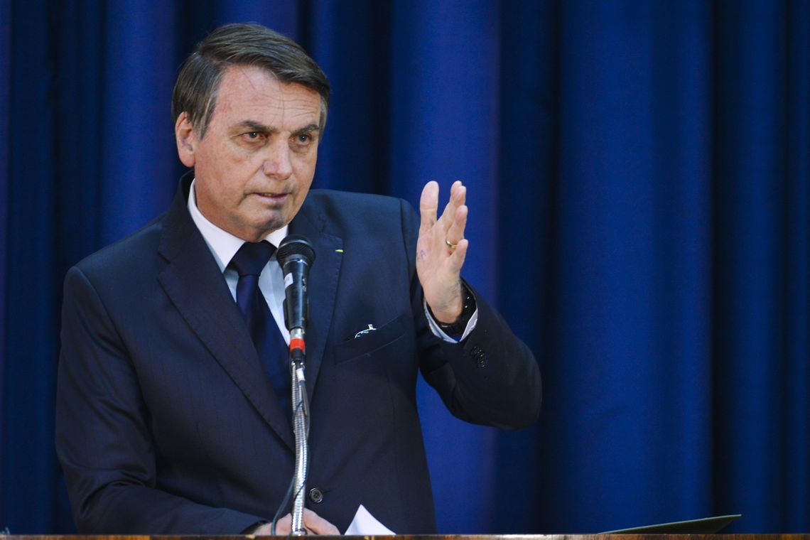 O presidente Jair Bolsonaro participa da solenidade de posse do diretor-geral da Agência Brasileira de Inteligência (Abin), Alexandre Ramagem