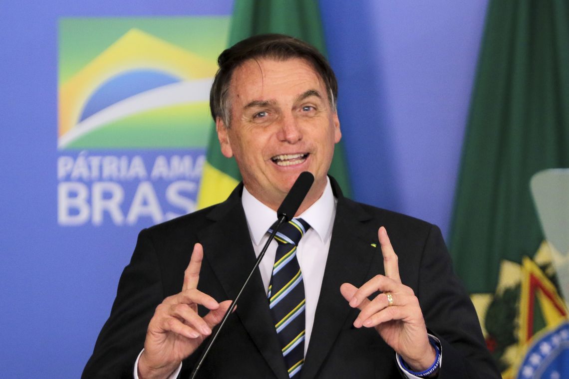 O presidente Jair Bolsonaro, participa da solenidade de assinatura da medida provisória da liberdade econômica.