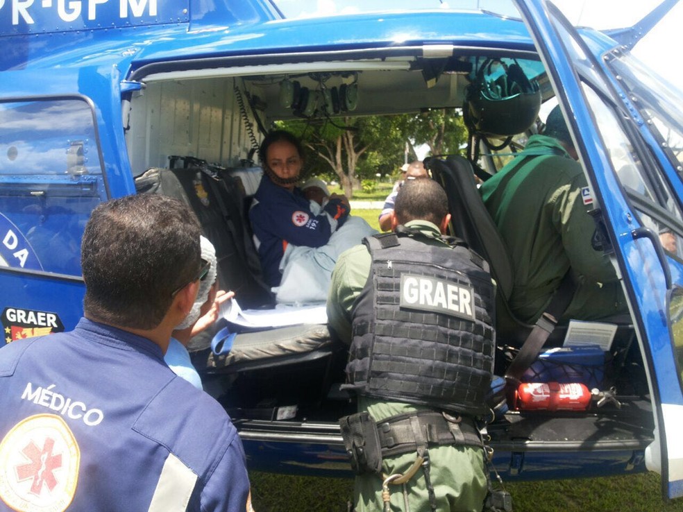 Estado de saúde da criança é grave, informou a PM (Foto: Graer/ Divulgação)