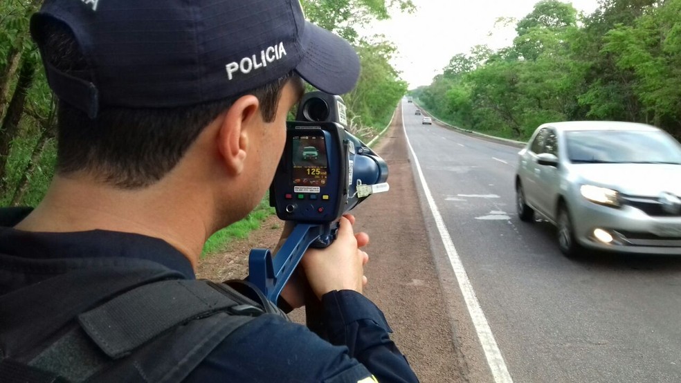 Rada móvel usado em rodovia pela PolÃcia Rodoviária Federal â?? Foto: Divulgação/PRF Tocantins