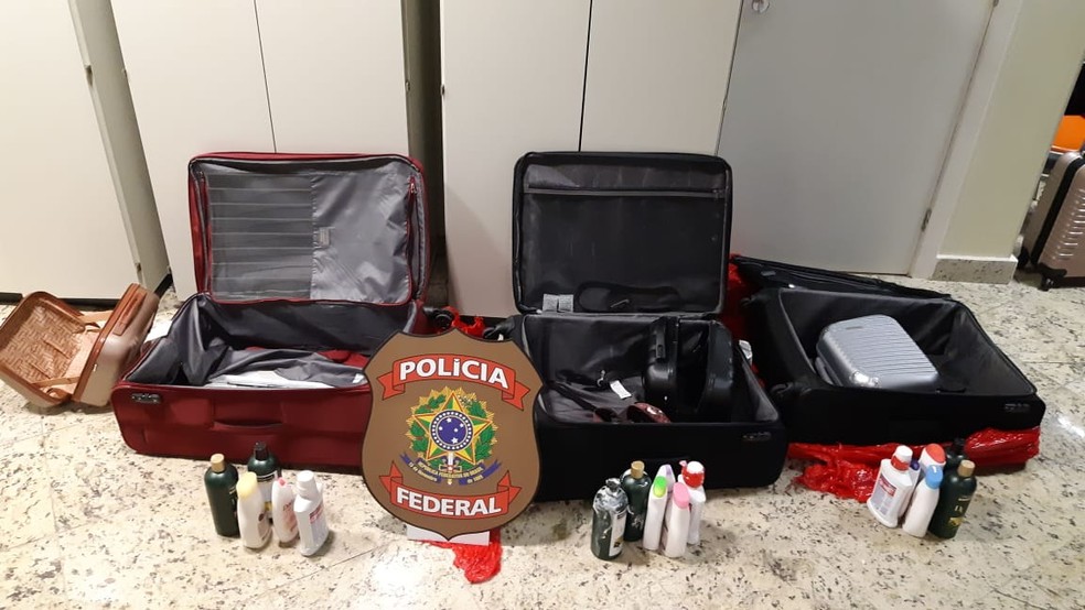 TrÃªs mulheres sÃ£o presas no aeroporto de Salvador apÃ³s tentarem embarcar para Portugal com drogas escondidas em mala â?? Foto: DivulgaÃ§Ã£o/PolÃ­cia Civil