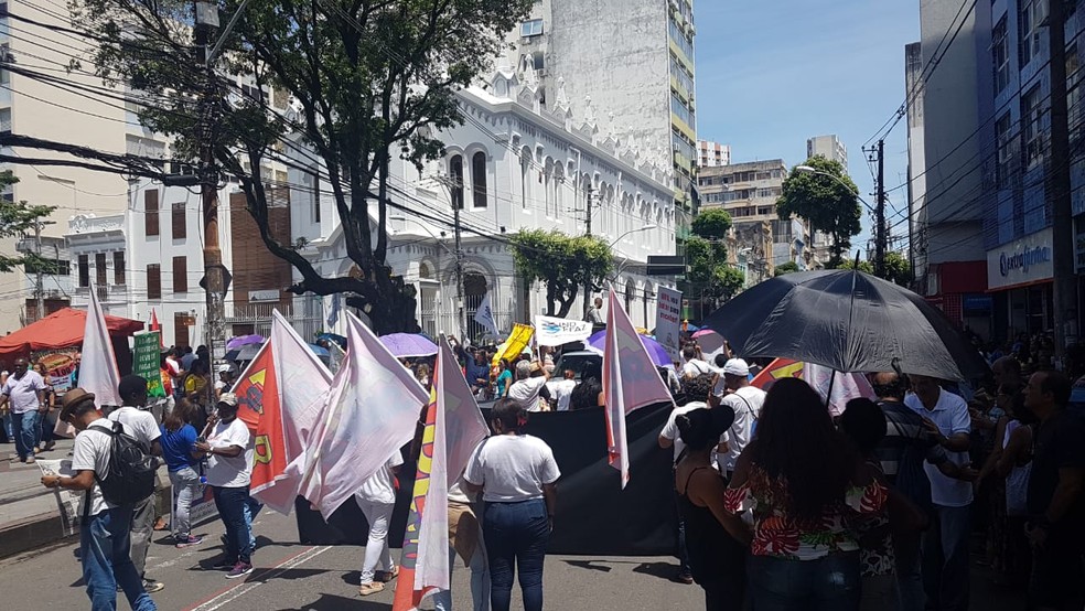 Protesto Ã© realizado no Centro de Salvador â?? Foto: Phael Fernandes/G1 Bahia