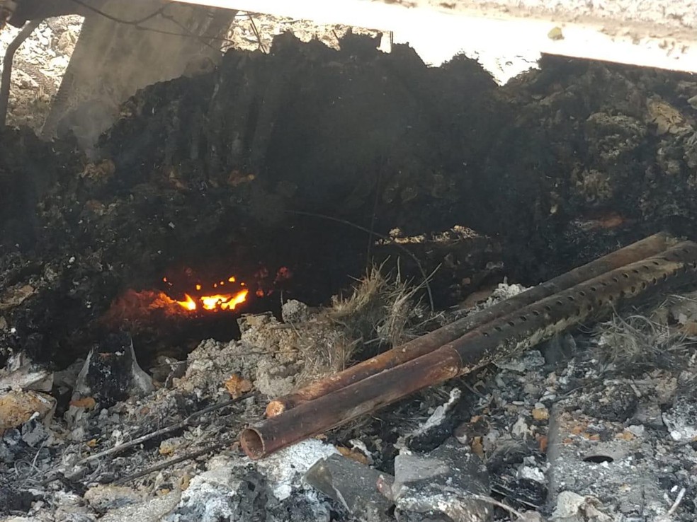 Carro em que suspeitos estavam explodiu apÃ³s capotamento, informou a polÃ­cia â?? Foto: DivulgaÃ§Ã£o/SSP-BA